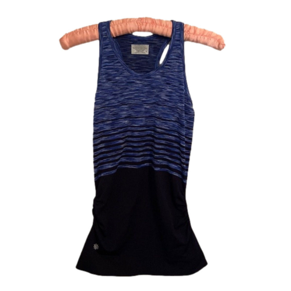 ATHLETA Finish Fast Racerback Tank Top Blue Stretch Style Size Small